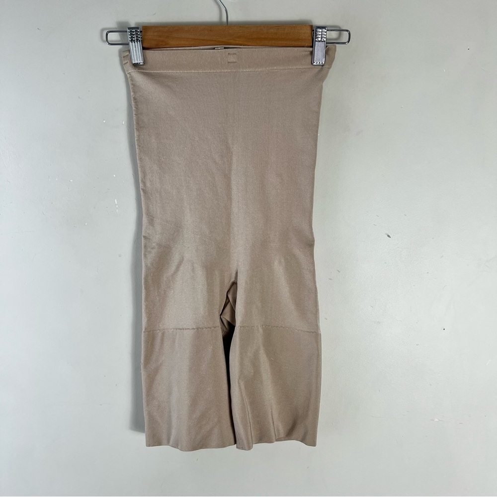 Spanx Shapewear Short High Waisted Beige Size Large Slimming